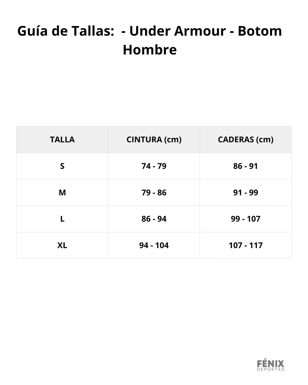 Guía de tallas